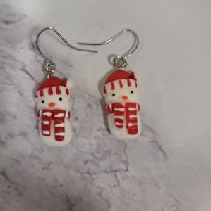 Snowman earrings